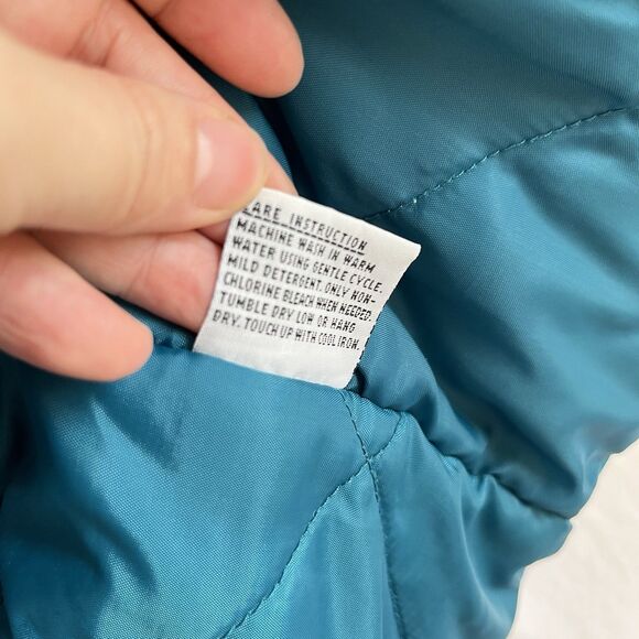 VTG 80s Current Seen Jacket Blue Color-block Womens Medium Retro Ski Coat - Picture 9 of 14